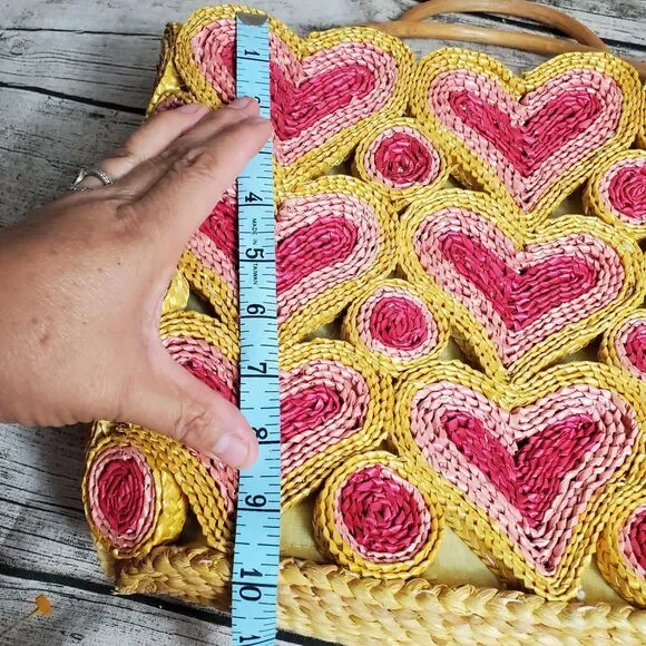 Per una Heart Straw Handbag - Picture 7 of 16